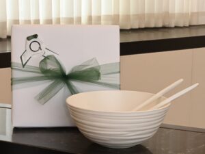 Gift Package | Milk White Tierra Salad Bowl & Servers
