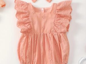 Baby girl Sunshine: Romper, Matching Hairband