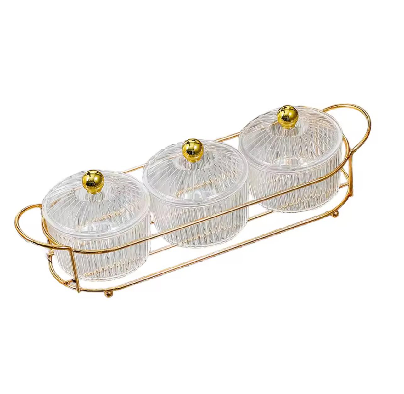 Glass dish with 3 fillings of your choice