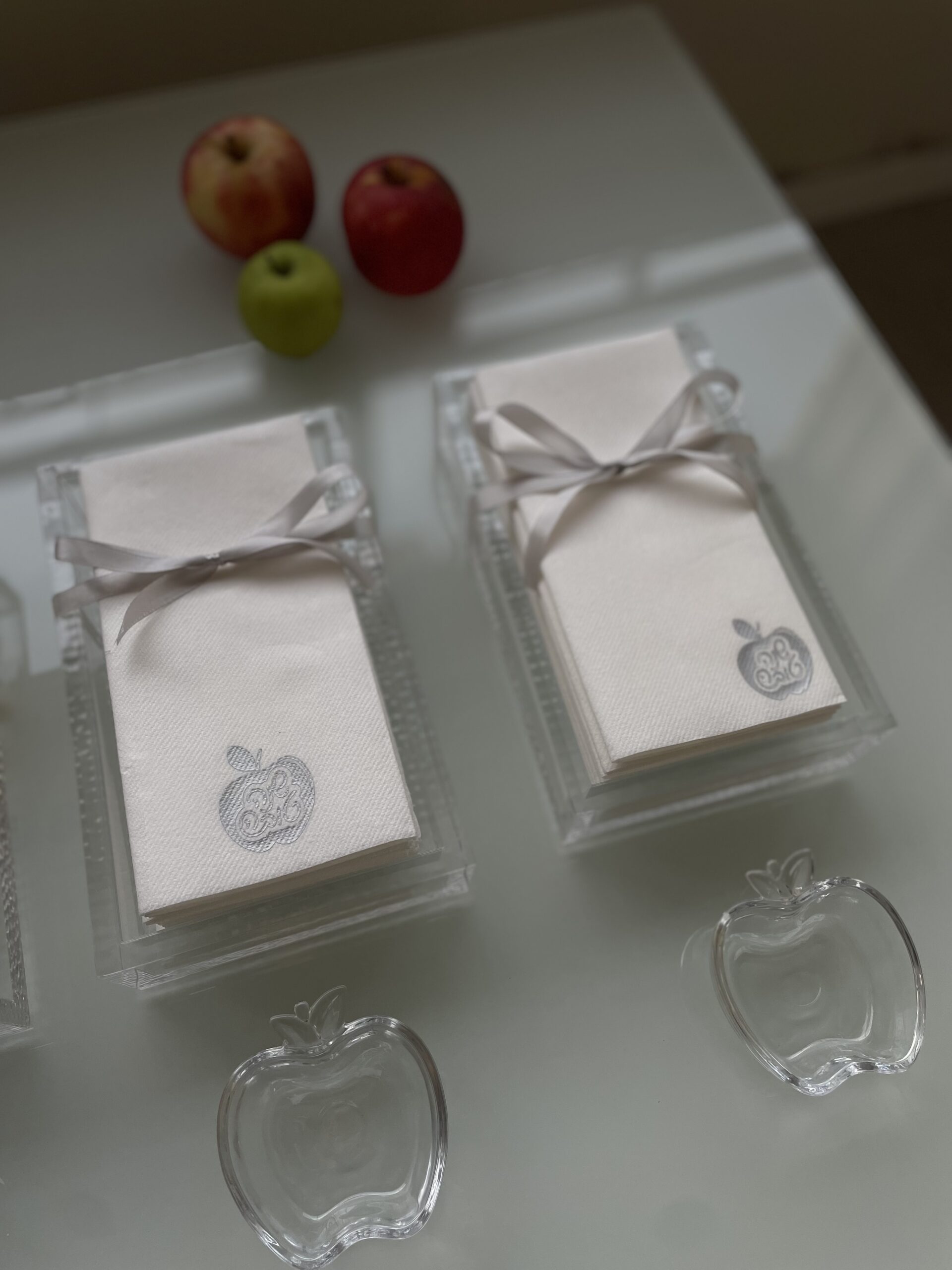 Silver Rosh Hashana Logo Napkins