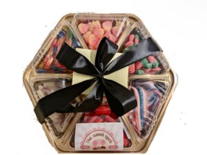 Large sweet/chocolate/nuts container with 6 fillings of your choice (approx 2kg)