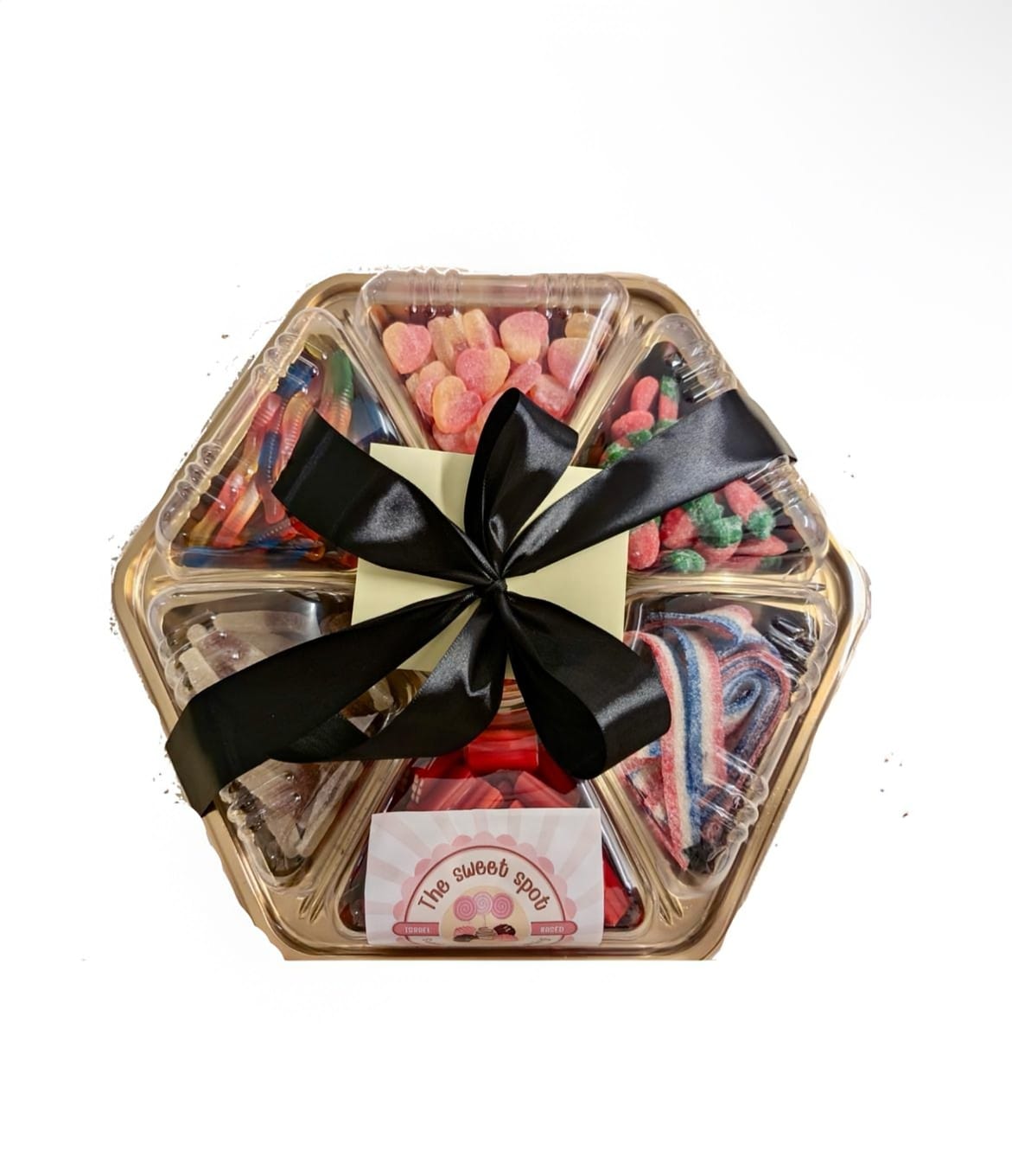 Large sweet/chocolate/nuts container with 6 fillings of your choice (approx 2kg)