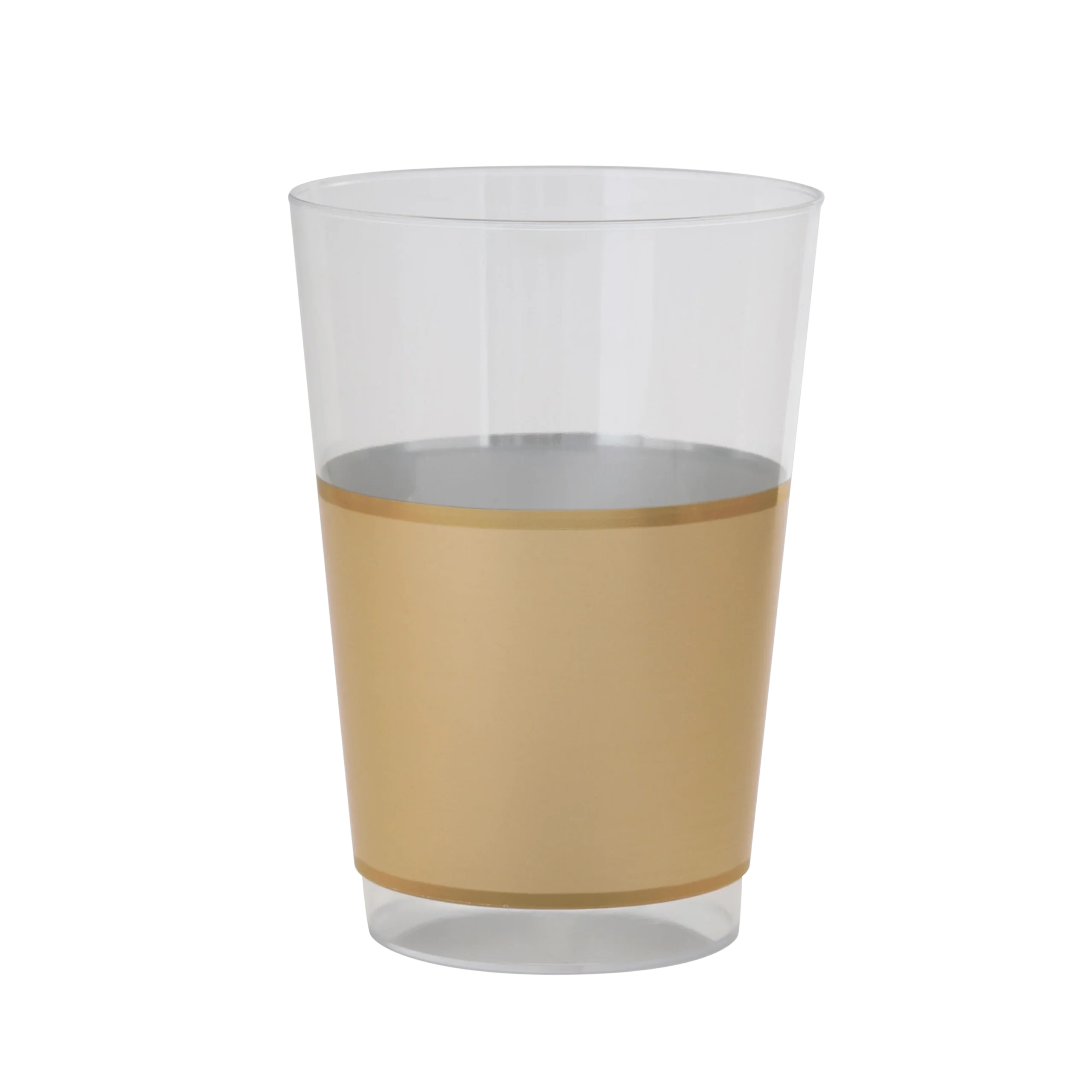 Gold Plastic Tumblers | Pack of 10 Cups